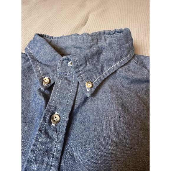 Vintage Duck Head Denim Chambray Button-Up Long Sleeve Shirt Blue Men’s Large - Picture 3 of 8